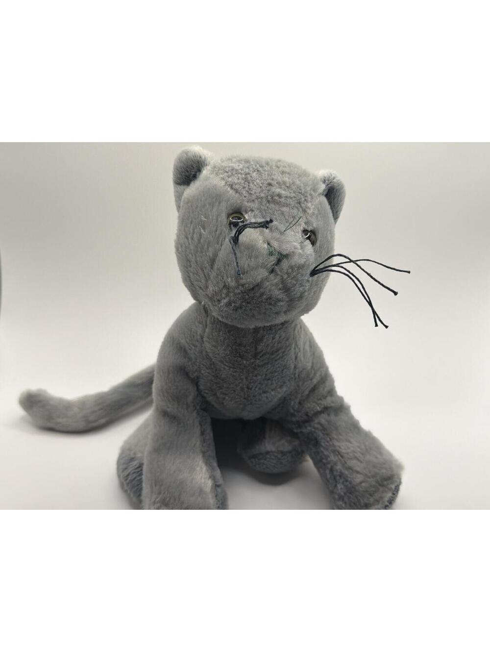 GANZ Webkinz Charcoal Cat Plush Stuffed Animal Gray HM152